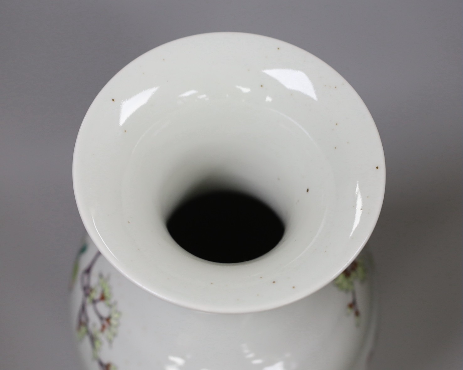 A Chinese famille rose baluster vase, 46cm